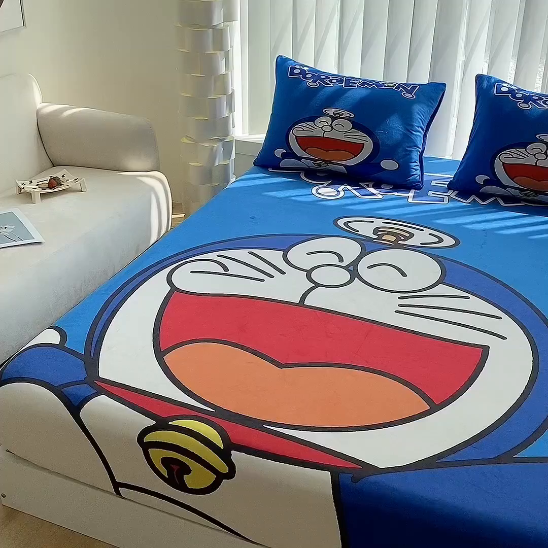 91家纺网 家纺一手货源 找家纺 一电 2025新款跨境电商床笠冬天德芙绒床笠单件加绒加厚绒床罩儿童学生宿舍床垫套床笠罩 叮当快跑