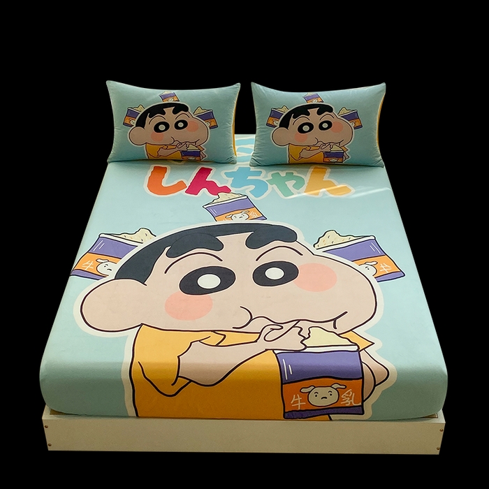 91家纺网 家纺一手货源 找家纺 一电 2025新款跨境电商床笠冬天德芙绒床笠单件加绒加厚绒床罩儿童学生宿舍床垫套床笠罩 奶茶小新