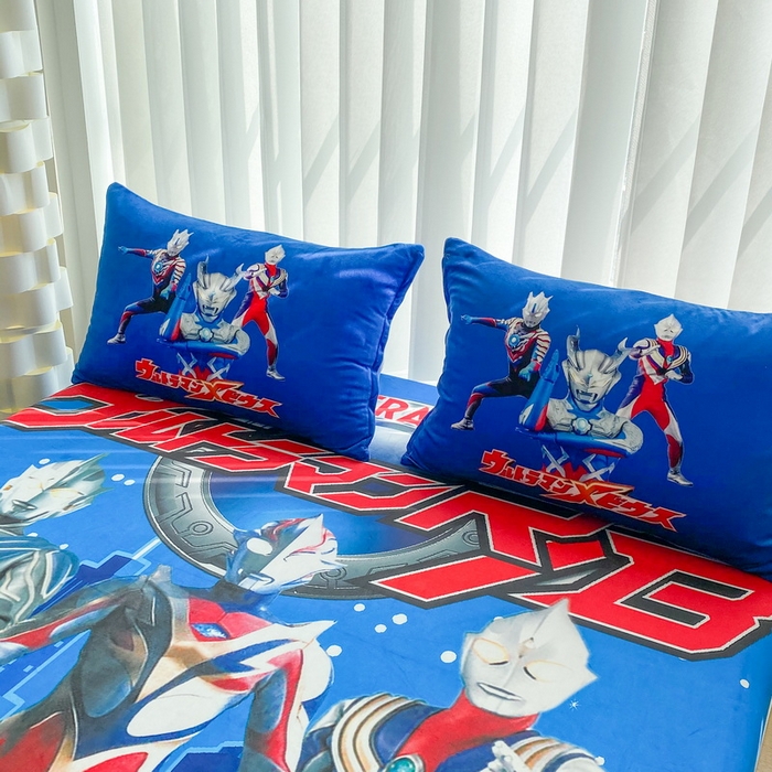 91家纺网 家纺一手货源 找家纺 一电 2025新款跨境电商床笠冬天德芙绒床笠单件加绒加厚绒床罩儿童学生宿舍床垫套床笠罩-系列二 奥特归来