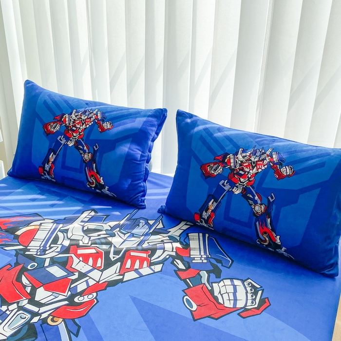 91家纺网 家纺一手货源 找家纺 一电 2025新款跨境电商床笠冬天德芙绒床笠单件加绒加厚绒床罩儿童学生宿舍床垫套床笠罩 擎天柱