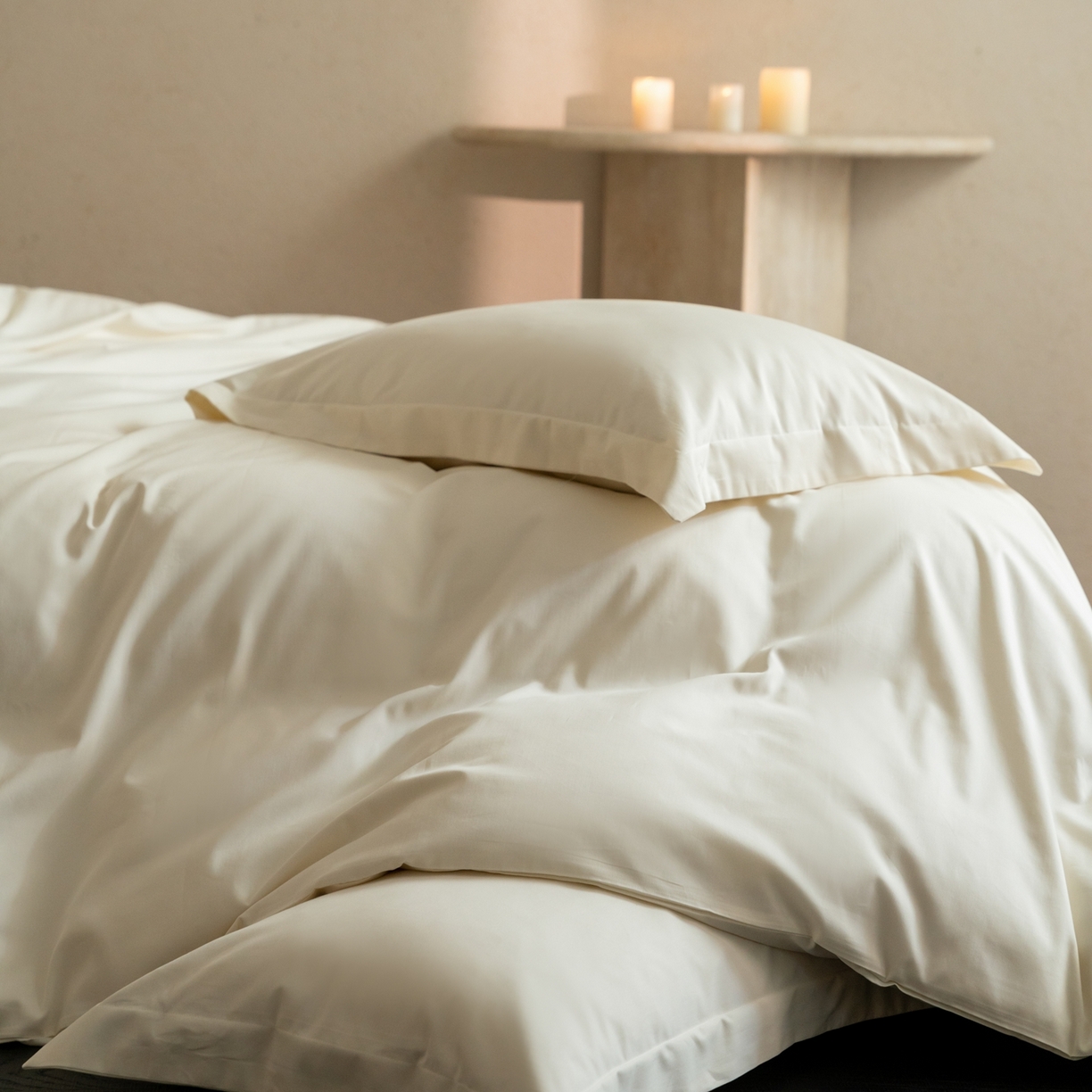 91家纺网 家纺一手货源 找家纺 ONE TWO ONE 121 2025宽边枕陶瓷一字绣磨毛四件套（会员：-10元） 凌波白