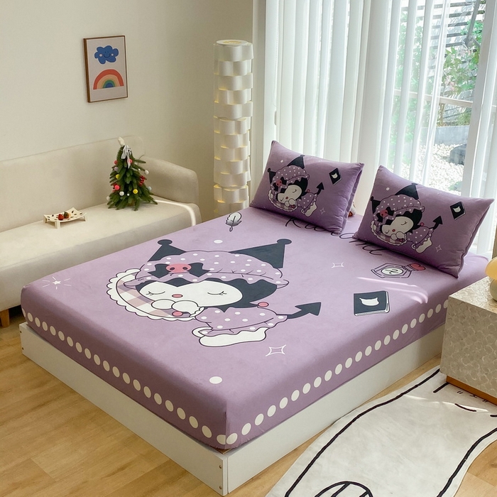 91家纺网 家纺一手货源 找家纺 一电 2025新款跨境电商床笠冬天德芙绒床笠单件加绒加厚绒床罩儿童学生宿舍床垫套床笠罩 睡觉公主