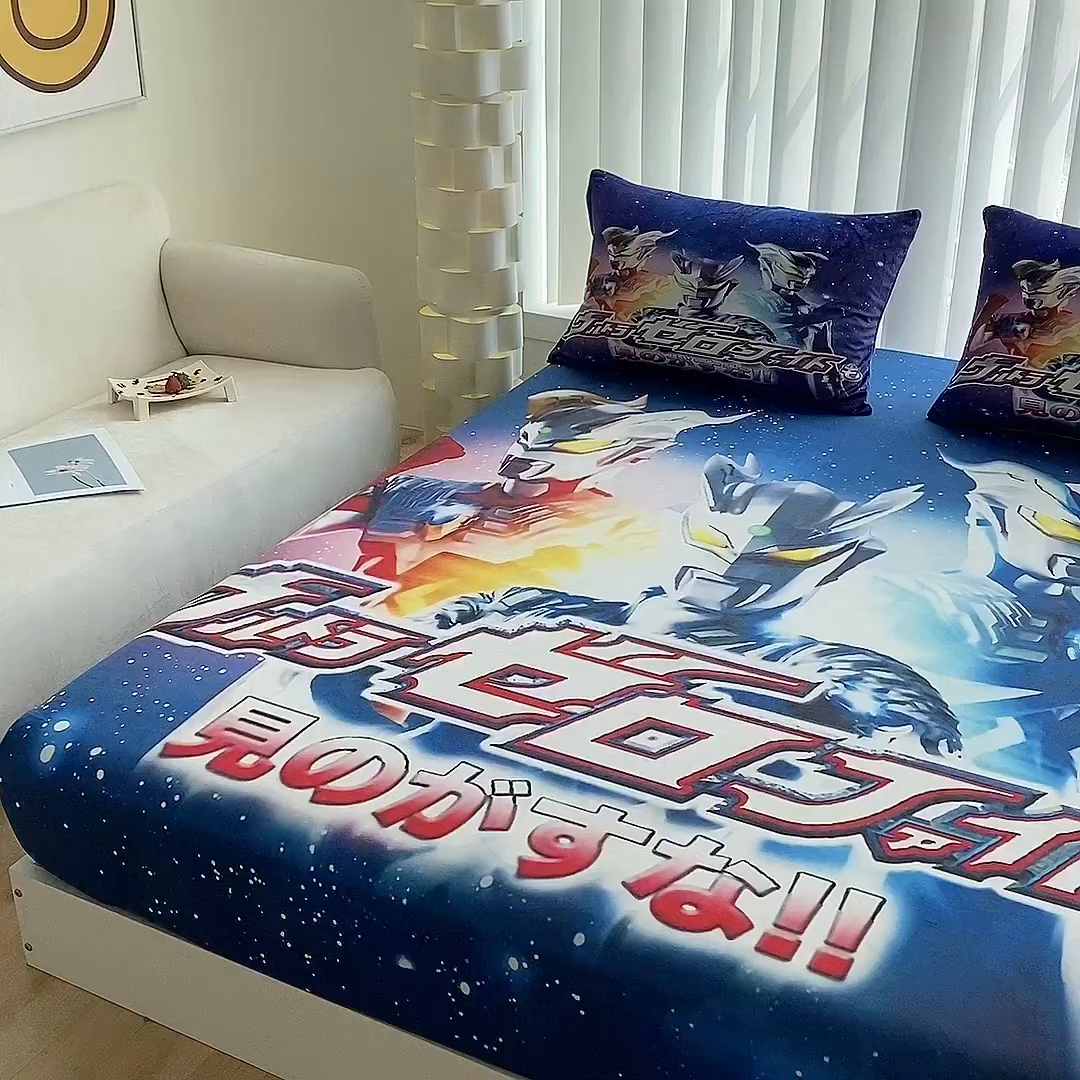 91家纺网 家纺一手货源 找家纺 一电 2025新款跨境电商床笠冬天德芙绒床笠单件加绒加厚绒床罩儿童学生宿舍床垫套床笠罩-系列二 赛罗