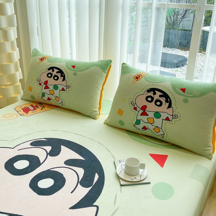 91家纺网 家纺一手货源 找家纺 一电 2025新款跨境电商床笠冬天德芙绒床笠单件加绒加厚绒床罩儿童学生宿舍床垫套床笠罩 小新