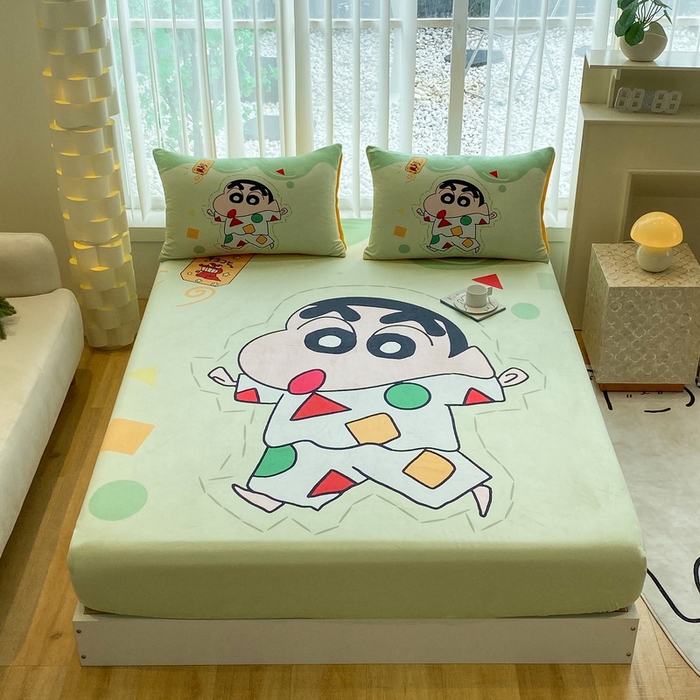 91家纺网 家纺一手货源 找家纺 一电 2025新款跨境电商床笠冬天德芙绒床笠单件加绒加厚绒床罩儿童学生宿舍床垫套床笠罩 小新