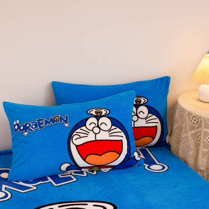 91家纺网 家纺一手货源 找家纺 一电 外贸2025新款卡通珊瑚绒床笠单件床罩冬季加厚牛奶绒床垫保护罩全包床单套 叮当快跑