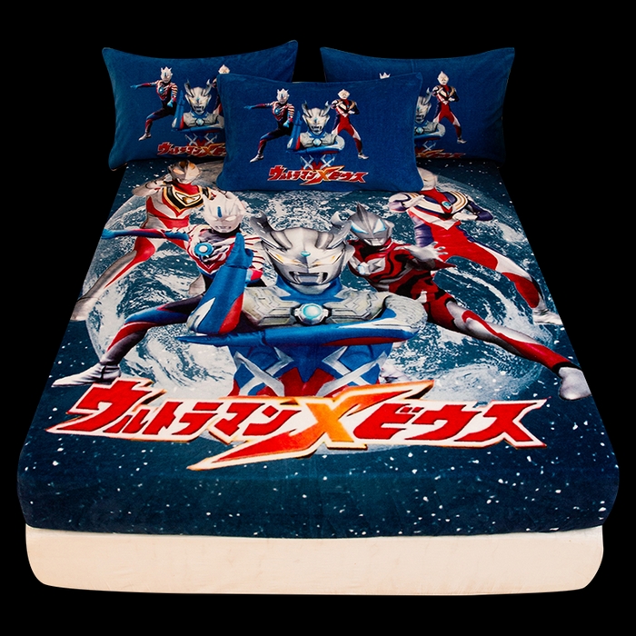 91家纺网 家纺一手货源 找家纺 一电 2025新款卡通珊瑚绒床笠单件床罩冬季加厚牛奶绒床垫保护罩全包床单套-系列二 奥特警卫队