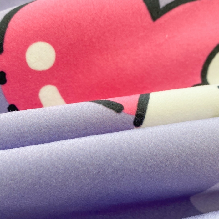 91家纺网 家纺一手货源 找家纺 一电 2025新款跨境电商床笠冬天德芙绒床笠单件加绒加厚绒床罩儿童学生宿舍床垫套床笠罩 圆点库洛米