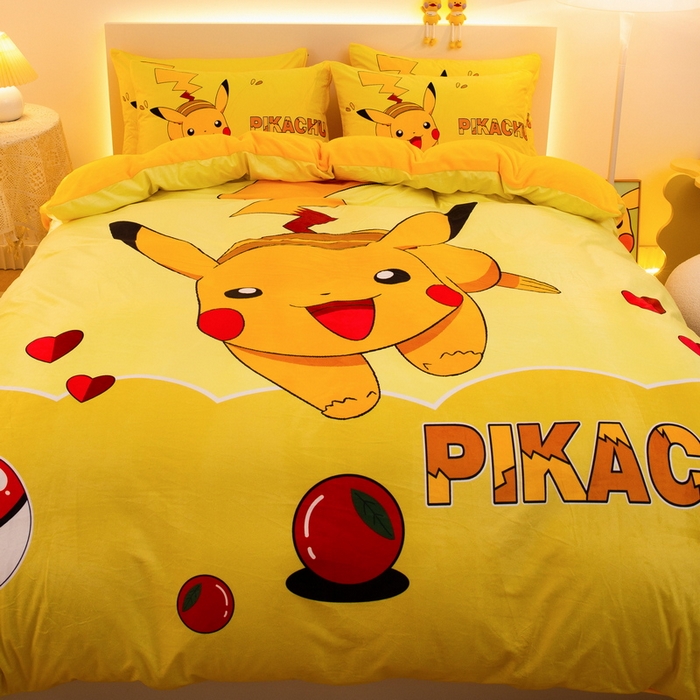 91家纺网 家纺一手货源 找家纺 （总）一电 2025外贸跨境电商儿童卡通床上四件套亲肤牛奶绒学生三件床单被套加大珊瑚宝宝卡通