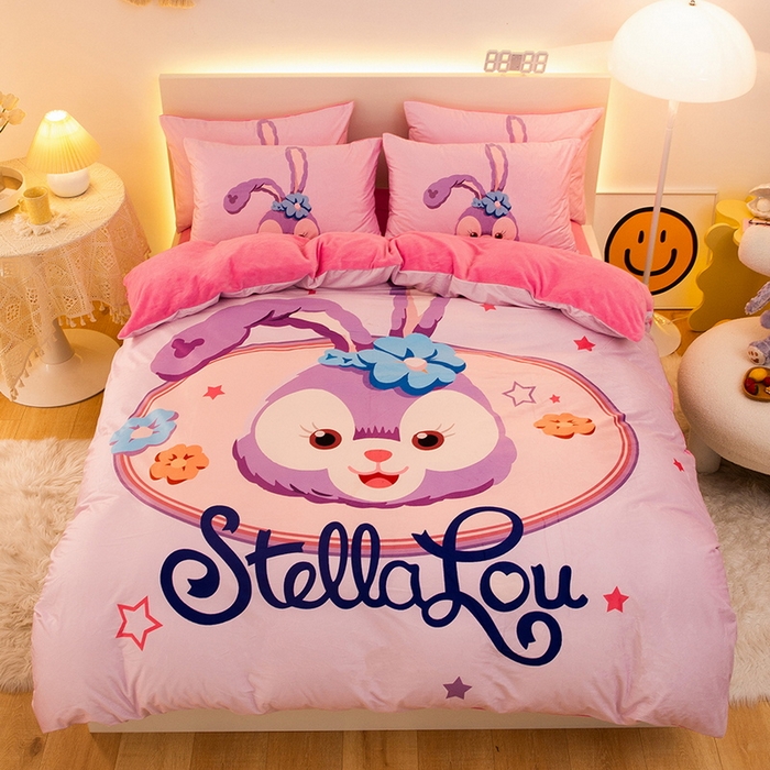 91家纺网 家纺一手货源 找家纺 （总）一电 2025外贸跨境电商儿童卡通床上四件套亲肤牛奶绒学生三件床单被套加大珊瑚宝宝卡通