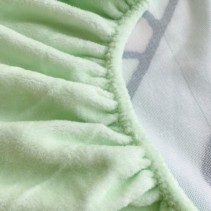 91家纺网 家纺一手货源 找家纺 一电 外贸2025新款卡通珊瑚绒床笠单件床罩冬季加厚牛奶绒床垫保护罩全包床单套 小新