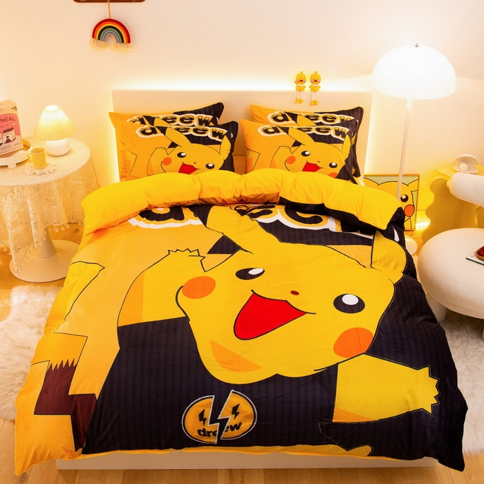 91家纺网 家纺一手货源 找家纺 （总）一电 2025外贸跨境电商儿童卡通床上四件套亲肤牛奶绒学生三件床单被套加大珊瑚宝宝卡通