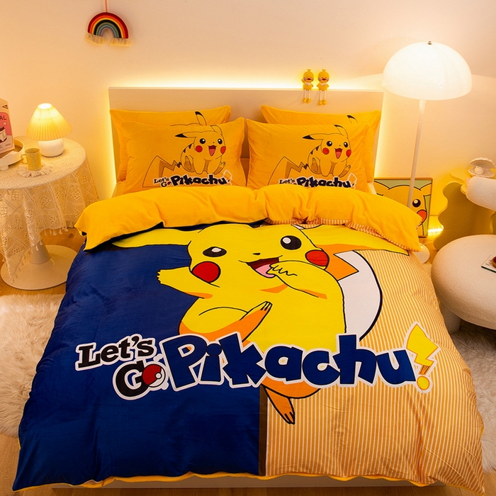 91家纺网 家纺一手货源 找家纺 （总）一电 2025外贸跨境电商儿童卡通床上四件套亲肤牛奶绒学生三件床单被套加大珊瑚宝宝卡通