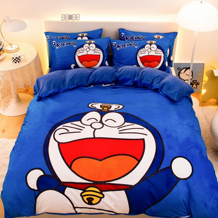 91家纺网 家纺一手货源 找家纺 一电 2025外贸跨境电商儿童卡通床上四件套亲肤牛奶绒学生三件床单被套加大珊瑚宝宝卡通 叮当快跑