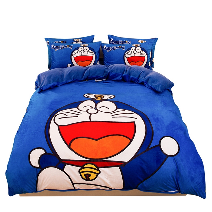 91家纺网 家纺一手货源 找家纺 一电 2025外贸跨境电商儿童卡通床上四件套亲肤牛奶绒学生三件床单被套加大珊瑚宝宝卡通 叮当快跑