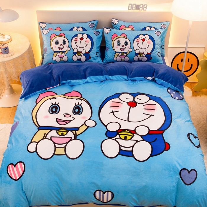 91家纺网 家纺一手货源 找家纺 一电 2025外贸跨境电商儿童卡通床上四件套亲肤牛奶绒学生三件床单被套加大珊瑚宝宝卡通 讲故事