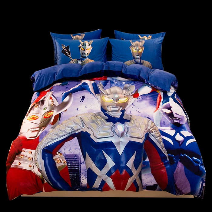 91家纺网 家纺一手货源 找家纺 一电 2025外贸跨境电商儿童卡通床上四件套亲肤牛奶绒学生三件床单被套加大珊瑚宝宝卡通2 奥特家族