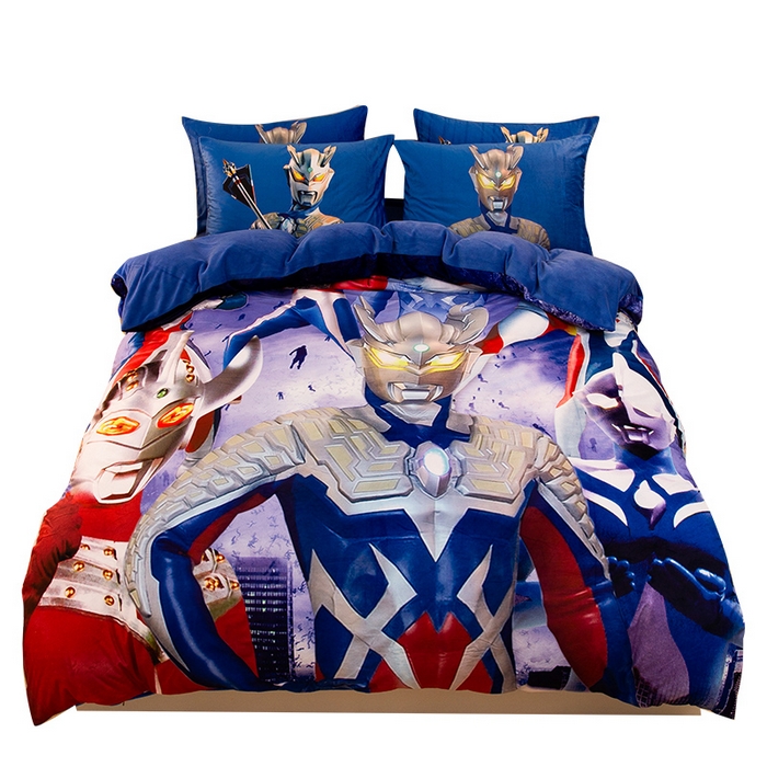 91家纺网 家纺一手货源 找家纺 一电 2025外贸跨境电商儿童卡通床上四件套亲肤牛奶绒学生三件床单被套加大珊瑚宝宝卡通2 奥特家族