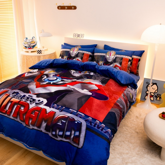 91家纺网 家纺一手货源 找家纺 一电 2025外贸跨境电商儿童卡通床上四件套亲肤牛奶绒学生三件床单被套加大珊瑚宝宝卡通2 欧布