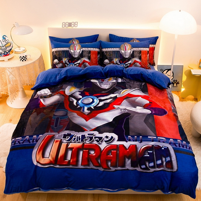 91家纺网 家纺一手货源 找家纺 一电 2025外贸跨境电商儿童卡通床上四件套亲肤牛奶绒学生三件床单被套加大珊瑚宝宝卡通2 欧布