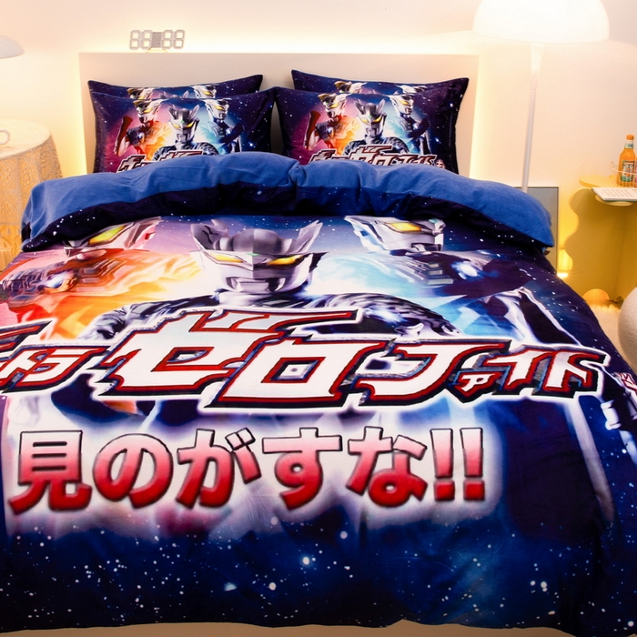 91家纺网 家纺一手货源 找家纺 一电 2025外贸跨境电商儿童卡通床上四件套亲肤牛奶绒学生三件床单被套加大珊瑚宝宝卡通2 赛罗