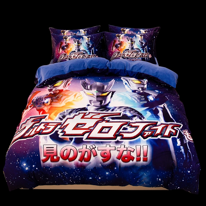 91家纺网 家纺一手货源 找家纺 一电 2025外贸跨境电商儿童卡通床上四件套亲肤牛奶绒学生三件床单被套加大珊瑚宝宝卡通2 赛罗