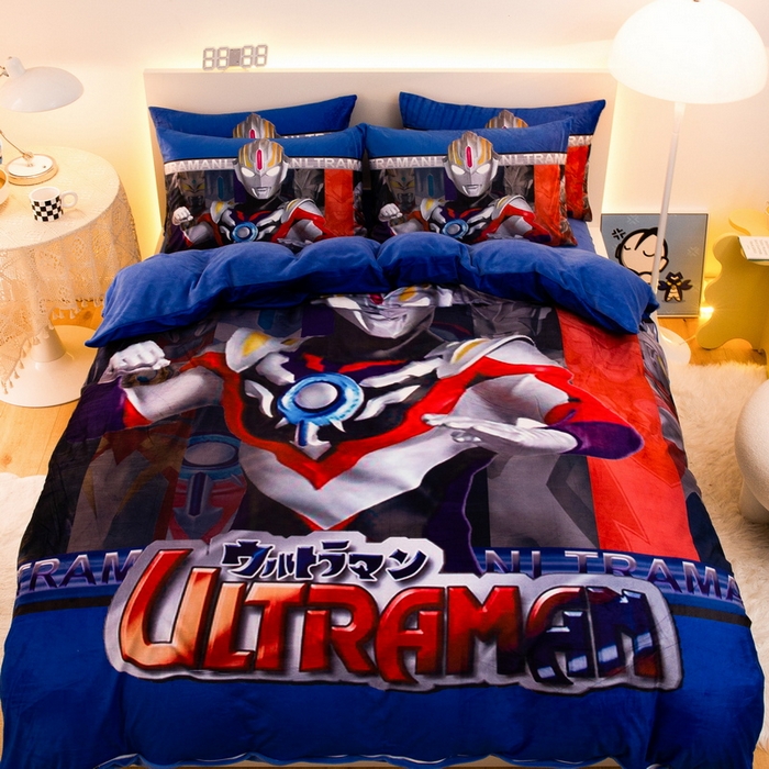 91家纺网 家纺一手货源 找家纺 一电 2025外贸跨境电商儿童卡通床上四件套亲肤牛奶绒学生三件床单被套加大珊瑚宝宝卡通单被套2 欧布