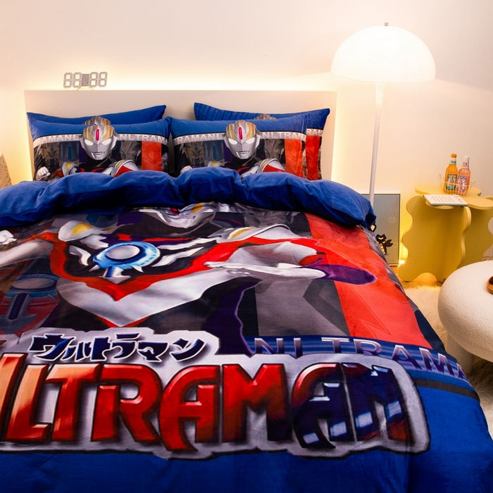 91家纺网 家纺一手货源 找家纺 一电 2025外贸跨境电商儿童卡通床上四件套亲肤牛奶绒学生三件床单被套加大珊瑚宝宝卡通单被套2 欧布