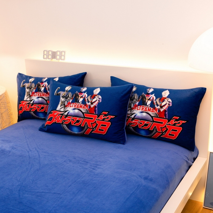 91家纺网 家纺一手货源 找家纺 一电 2025外贸跨境电商儿童卡通床上四件套亲肤牛奶绒学生三件床单被套加大珊瑚宝宝卡通单被套2 奥特归来