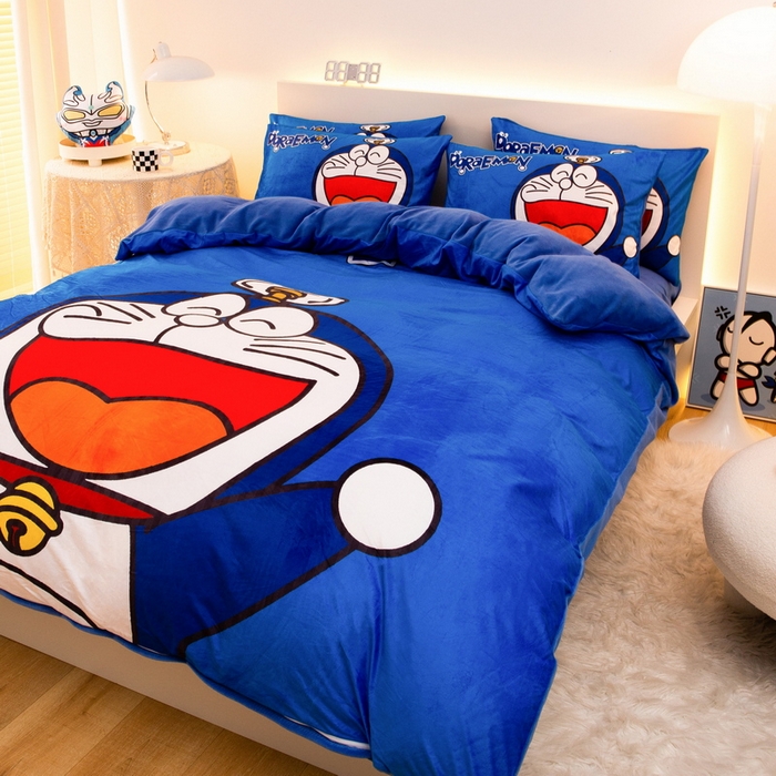 91家纺网 家纺一手货源 找家纺 一电 2025外贸跨境电商儿童卡通床上四件套亲肤牛奶绒学生三件床单被套加大珊瑚宝宝卡通单被套 叮当快跑