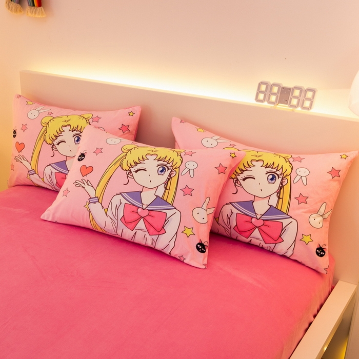 91家纺网 家纺一手货源 找家纺 （总）一电 2025外贸跨境电商儿童卡通床上四件套亲肤牛奶绒学生三件床单被套加大珊瑚宝宝卡通单被套3