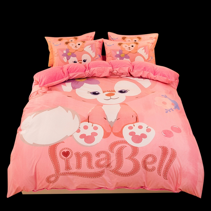 91家纺网 家纺一手货源 找家纺 一电 2025外贸跨境电商儿童卡通床上四件套亲肤牛奶绒学生三件床单被套加大珊瑚宝宝卡通单被套3 贝贝熊