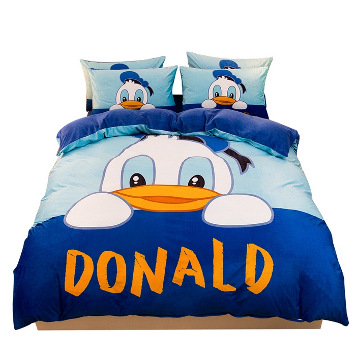 91家纺网 家纺一手货源 找家纺 一电 2025外贸跨境电商儿童卡通床上四件套亲肤牛奶绒学生三件床单被套加大珊瑚宝宝卡通单被套3 起立