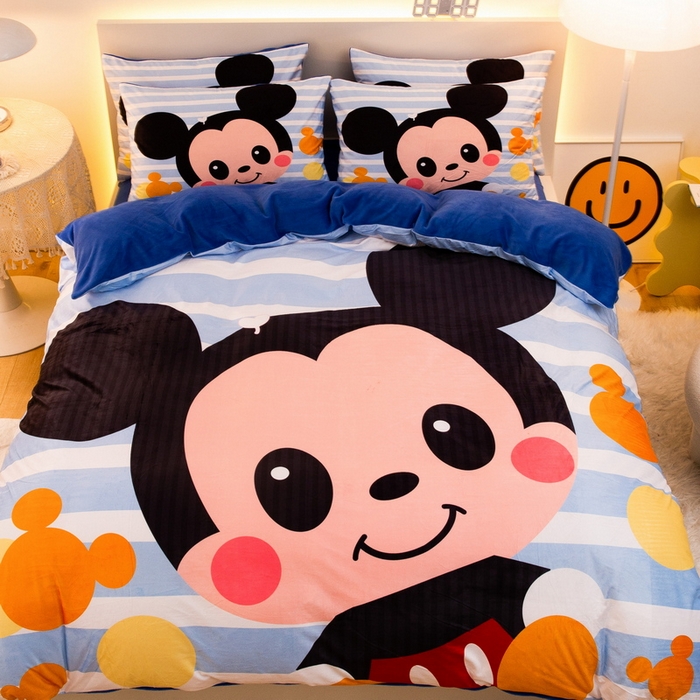 91家纺网 家纺一手货源 找家纺 一电 2025外贸跨境电商儿童卡通床上四件套亲肤牛奶绒学生三件床单被套加大珊瑚宝宝卡通单被套 小哥哥