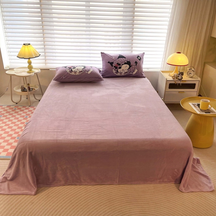 91家纺网 家纺一手货源 找家纺 一电 2025外贸跨境电商儿童卡通床上四件套亲肤牛奶绒学生三件床单被套加大珊瑚宝宝卡通单被套3 睡觉公主