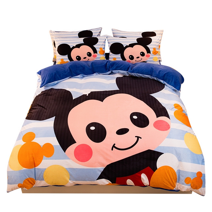91家纺网 家纺一手货源 找家纺 一电 2025外贸跨境电商儿童卡通床上四件套亲肤牛奶绒学生三件床单被套加大珊瑚宝宝卡通3 小哥哥