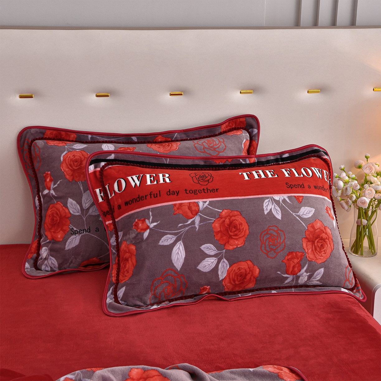 91家纺网 家纺一手货源 找家纺 赛丽雅 2025新款牛奶绒床裙四件套8-9斤法莱绒直播爆款日产2万套 花妖