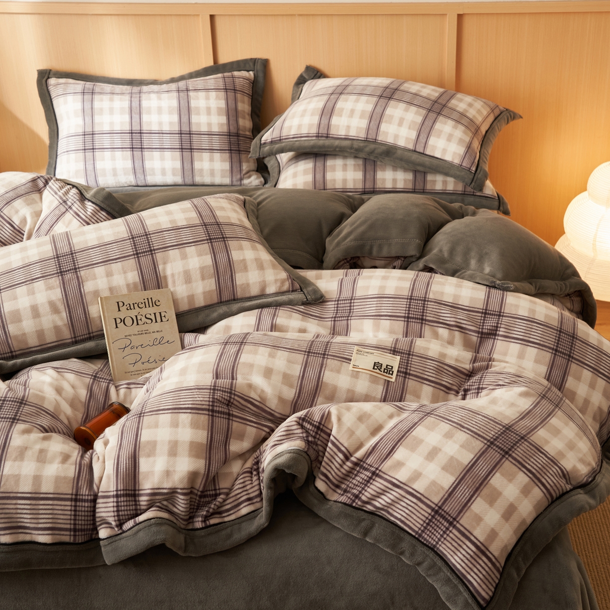 91家纺网 家纺一手货源 找家纺 （总）寐绸家纺 2025秋冬新款牛奶绒无印风四件套