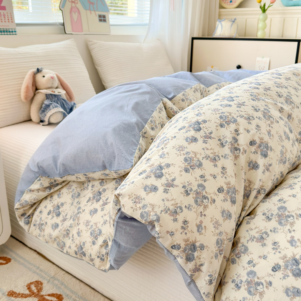 清雅福 2026春夏新品全棉13372小清新单被套系列 千代兰