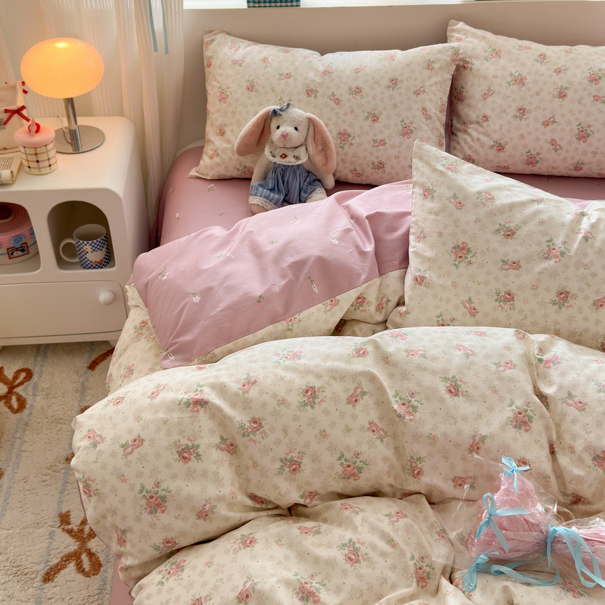 91家纺网 家纺一手货源 找家纺 清雅福 2026春夏新品全棉13372小清新单被套系列 科罗娜