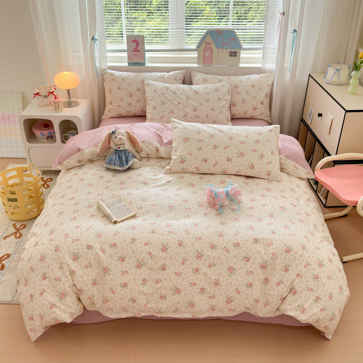 91家纺网 家纺一手货源 找家纺 清雅福 2026春夏新品全棉13372小清新单被套系列 科罗娜