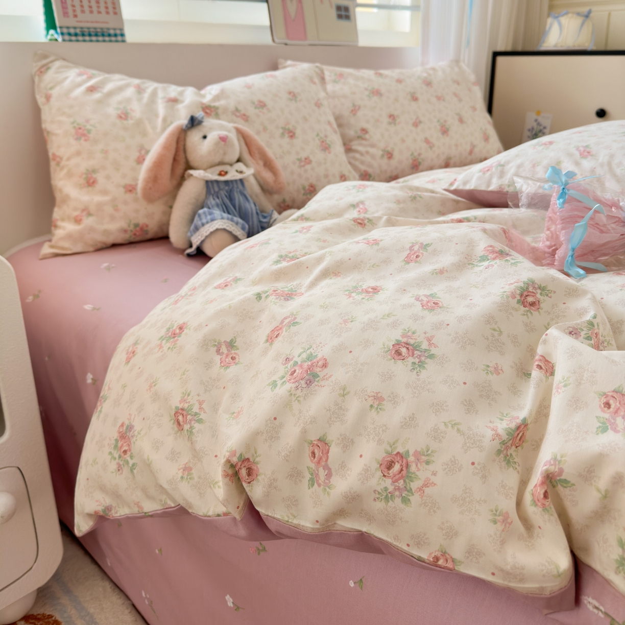 91家纺网 家纺一手货源 找家纺 清雅福 2026春夏新品全棉13372小清新单枕套系列 科罗娜