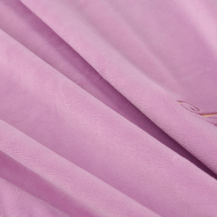 91家纺网 家纺一手货源 找家纺 优家居 2025新款240克高克重牛奶绒韩版刺绣花牛奶绒夹棉床盖四件套 栀子花-紫色