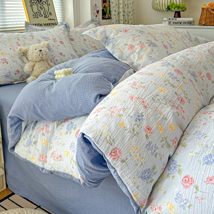 91家纺网 家纺一手货源 找家纺 （总）仟网汇 2025新款古法水洗棉小布袋四件套