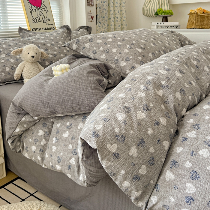 91家纺网 家纺一手货源 找家纺 （总）仟网汇 2025新款古法水洗棉小布袋四件套