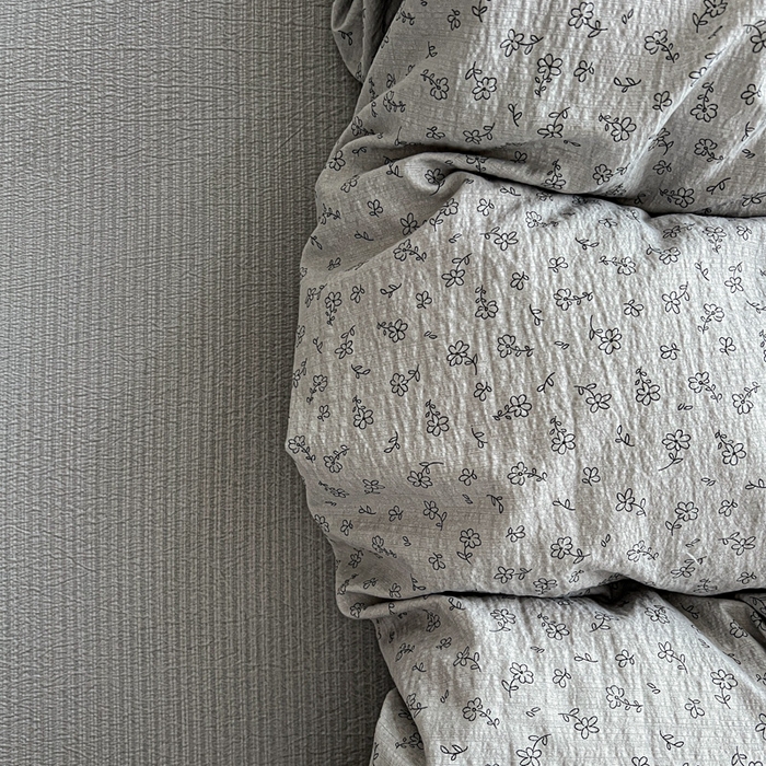 91家纺网 家纺一手货源 找家纺 仟网汇 2025新款古法水洗棉小布袋四件套 复古灰花