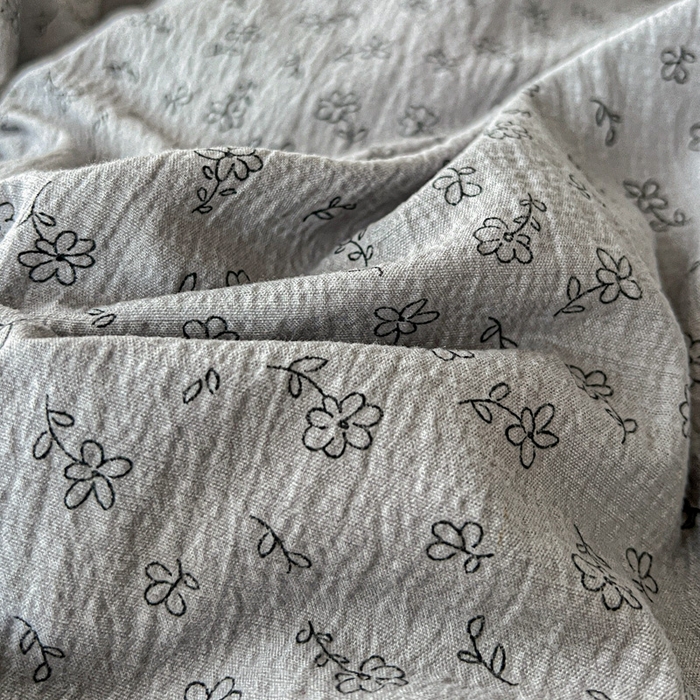 91家纺网 家纺一手货源 找家纺 仟网汇 2025新款古法水洗棉小布袋四件套 复古灰花