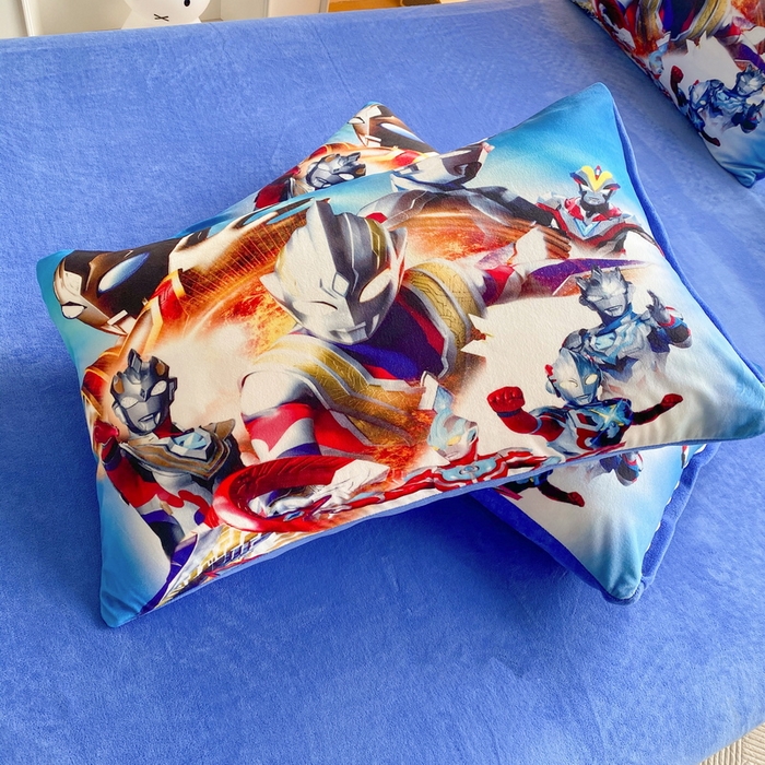 一电 2025新款外贸跨境电商儿童卡通枕套亲肤牛奶绒学生枕头套子1 闪电奥特曼