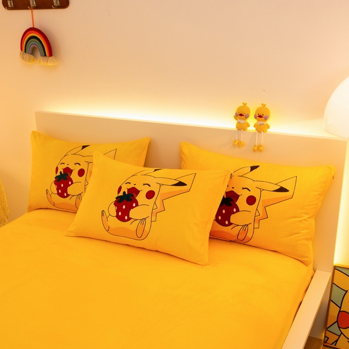 91家纺网 家纺一手货源 找家纺 （总）一电 2025新款外贸跨境电商儿童卡通枕套亲肤牛奶绒学生枕头套子2