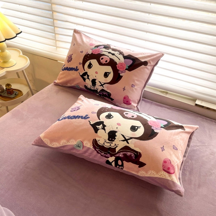 91家纺网 家纺一手货源 找家纺 （总）一电 2025新款外贸跨境电商儿童卡通枕套亲肤牛奶绒学生枕头套子2